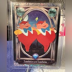 2025 Disney Topps Wonder Black Sparkle Foil Tweedledum and Tweedledee /10 #116